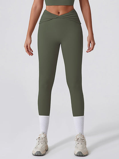 High-Waisted Twist-Front Sculpting Leggings