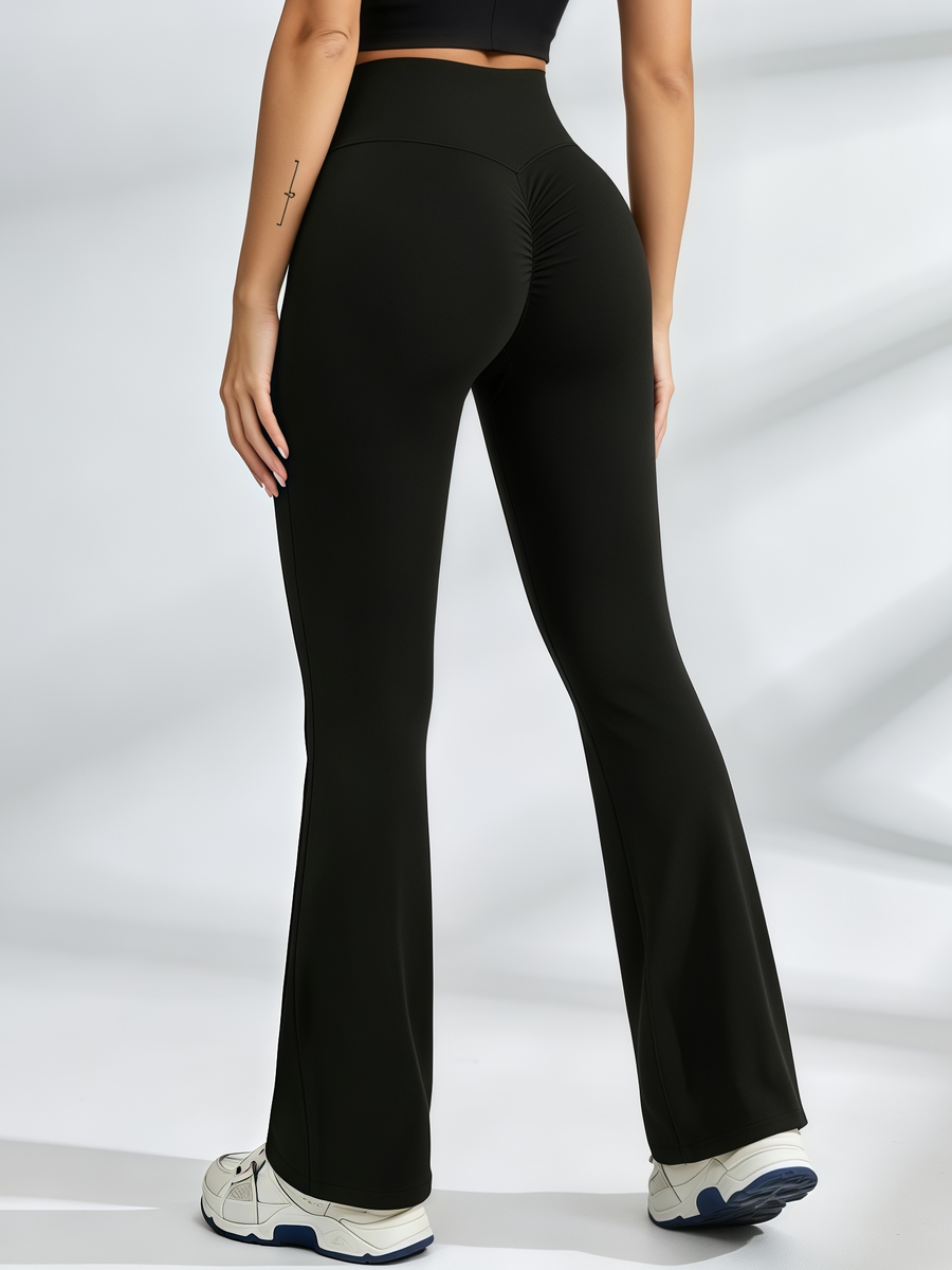 Crisscross Halter Crop Top & Flare Leggings Set