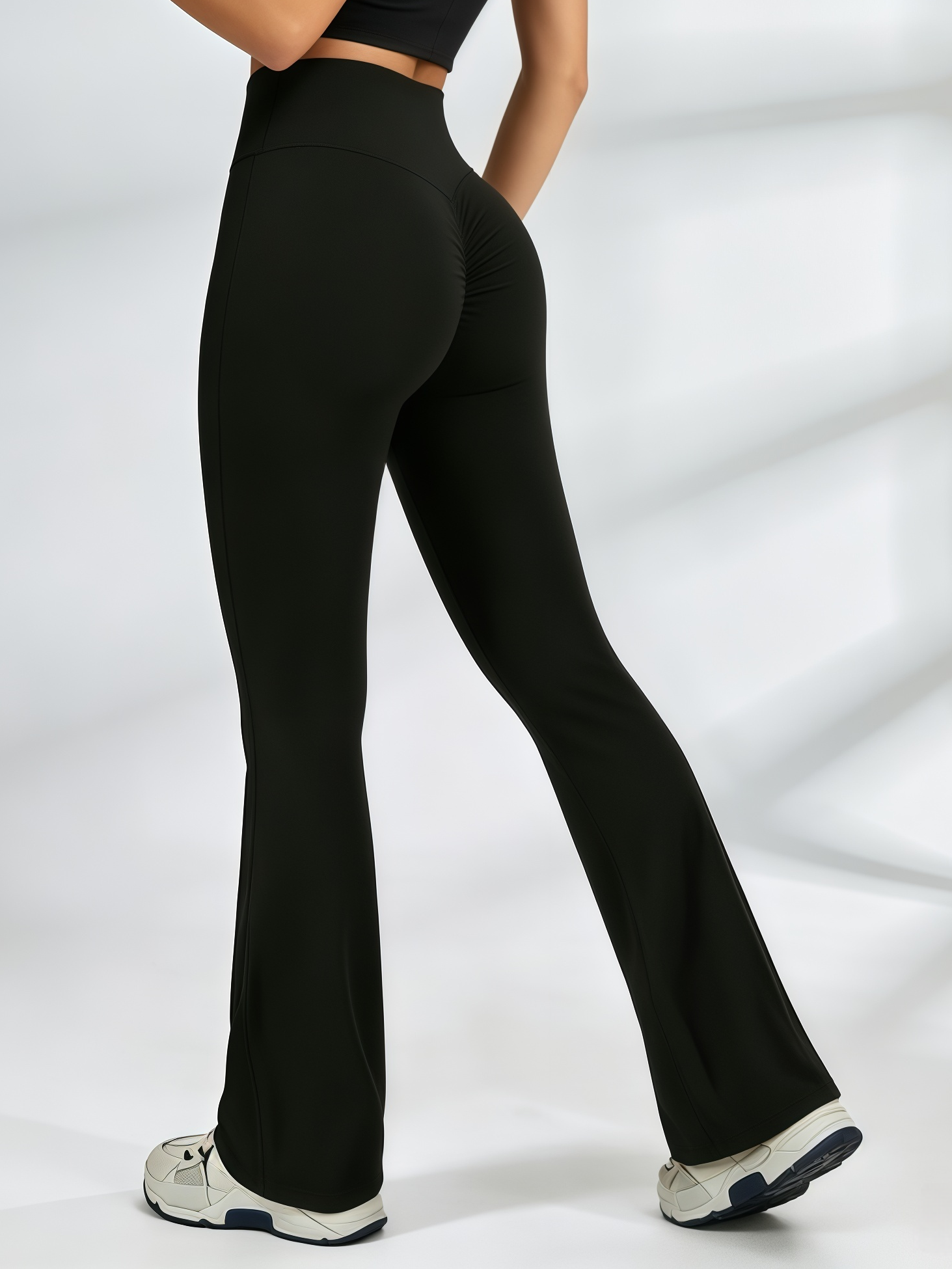 Crisscross Halter Crop Top & Flare Leggings Set
