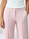 Cross‑Back Corset‑Seam Tank Top & High‑Waisted Wide‑Leg Pants Set