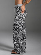 Women's Leopard Print Wide Leg Yoga Pants