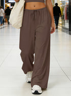Women's Relaxed Wide-Leg Drawstring Casual Pants