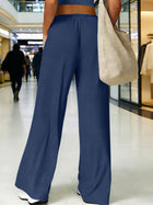 Women's Relaxed Wide-Leg Drawstring Casual Pants