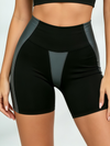 Panel Half Zip Crop Top Biker Short Set
