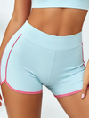 Pink Binding Light Blue Short Set