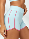 Pink Binding Light Blue Short Set