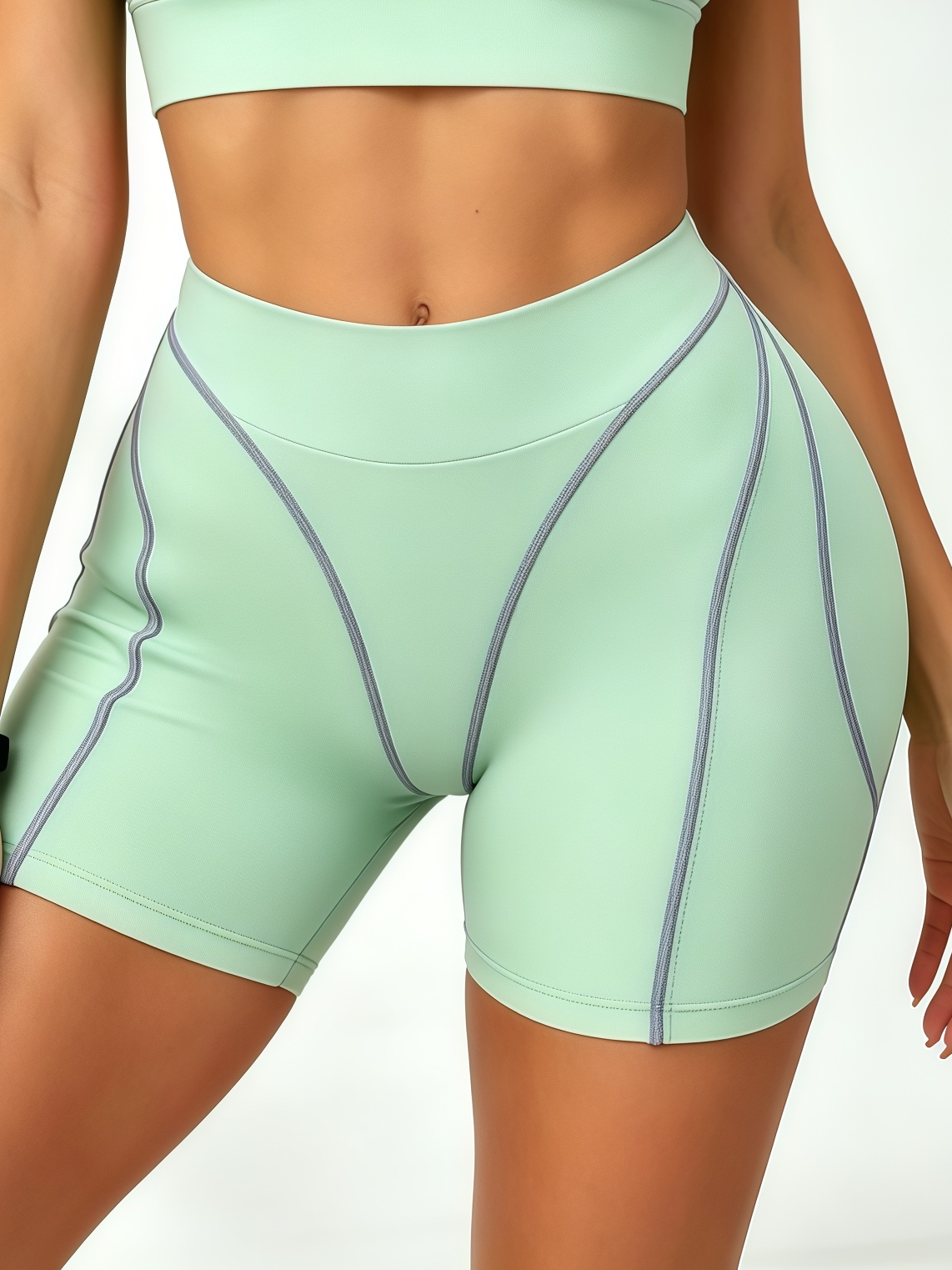 Trim Racerback Bra Butt Lifting Short Set