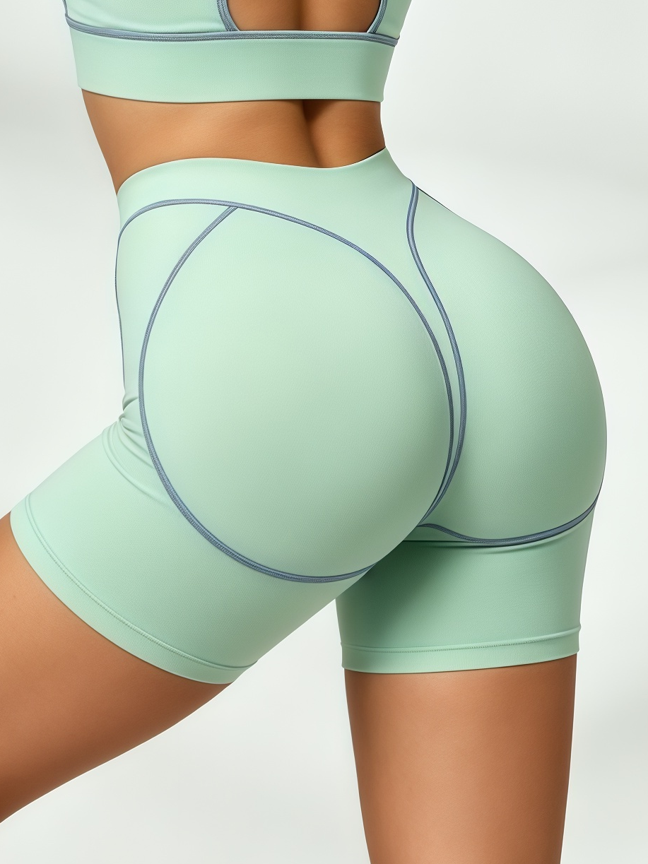 Trim Racerback Bra Butt Lifting Short Set