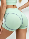 Piping Halter Bandeau Mint Biker Short Set