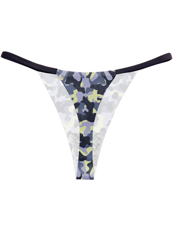 Sexy Camouflage Print T-Back Panties