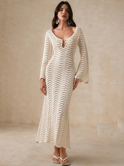 Sexy Fishnet Backless Without Bikini Set Cover-up Dress