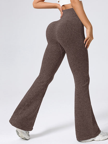 Ribbed Flare High-rise Leggings