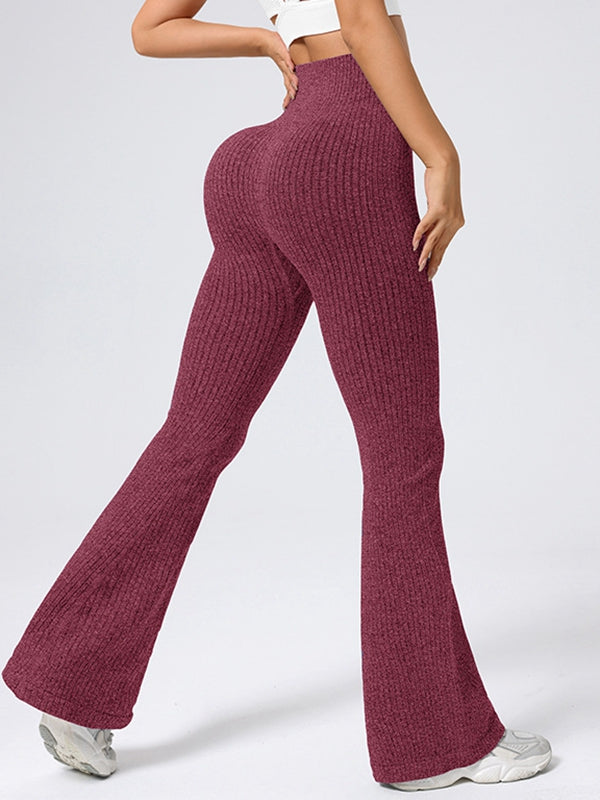 Ribbed Flare High-rise Leggings