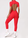 ZASUWA Female Sexy Backless Zipper Scrunch Bum Jumpsuit