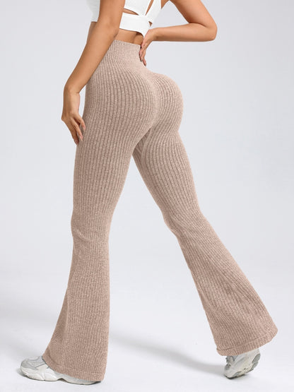 Ribbed Flare High-rise Leggings