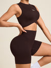 ZASUWA Female Seamless Hip-lift Scrunch Bum Short Tracksuit
