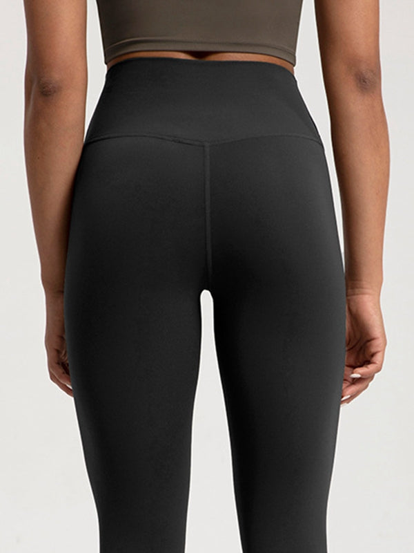 Gefütterte High-Rise Leggings mit elastischem Bund