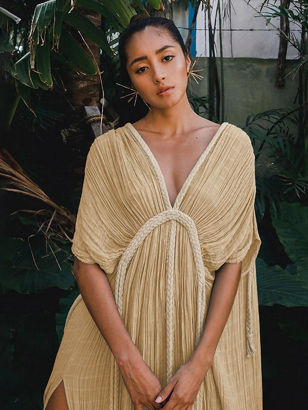 Sexy Backless Without Bikini Set Cover-up Dress