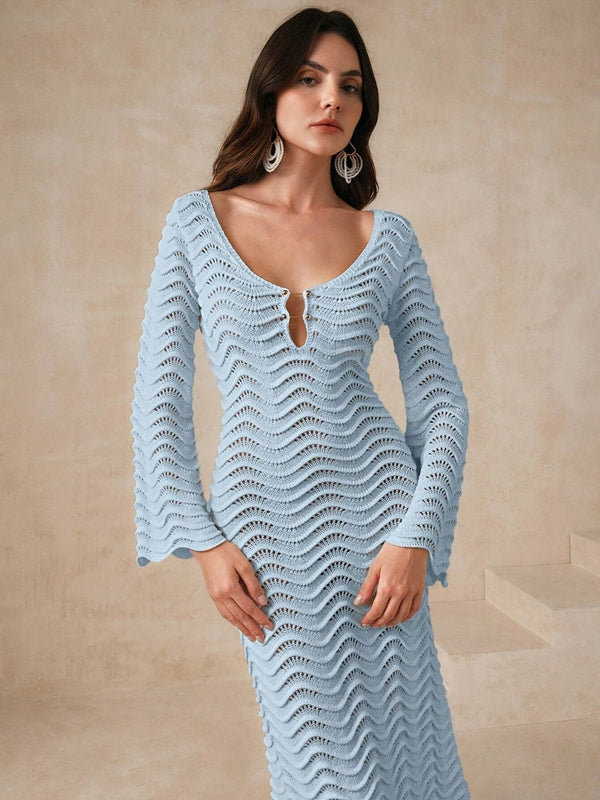 Sexy Fishnet Backless Without Bikini Set Cover-up Dress