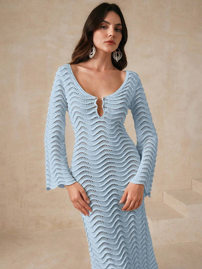 Sexy Fishnet Backless Without Bikini Set Cover-up Dress