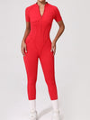 ZASUWA Female Sexy Backless Zipper Scrunch Bum Jumpsuit