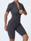 ZASUWA Female Sexy Zipper Booty Romper