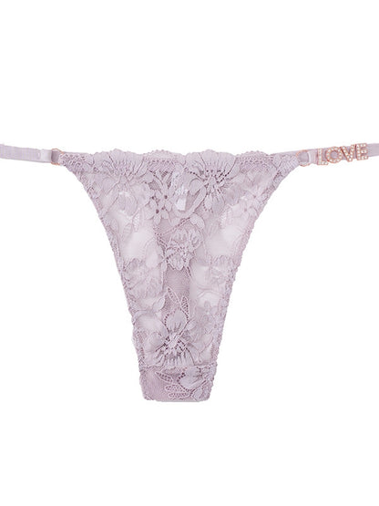 Femal Sexy Mesh Lace Metal Panties