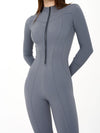 ZASUWA Damenmode Reißverschluss Body-Fit Jumpsuit