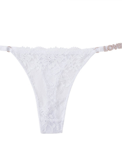 Femal Sexy Mesh Lace Metal Panties