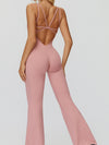 ZASUWA Female Cross Back Flare Jumpsuit