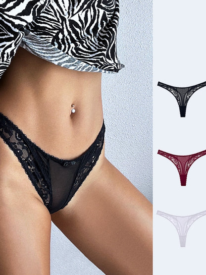 Femal Sexy Mesh Lace T-back Panties