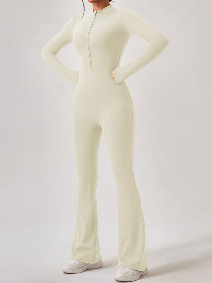 Zipper Flare Jumpsuit