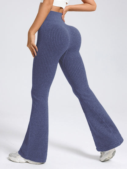 Ribbed Flare High-rise Leggings