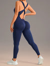ZASUWA Female Cross Back Scrunch Bum Jumpsuit