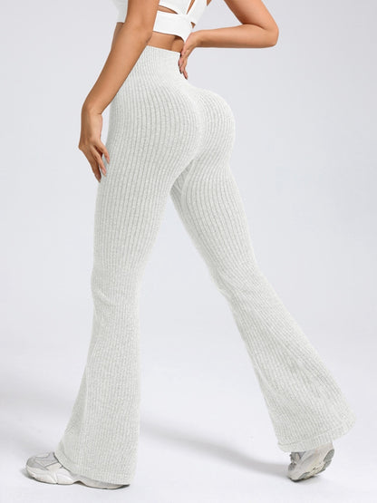 Ribbed Flare High-rise Leggings