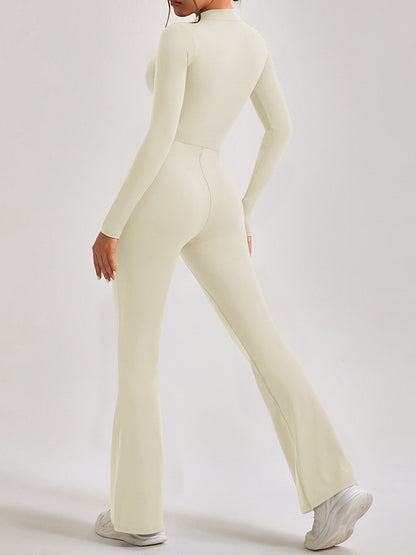 Zipper Flare Jumpsuit