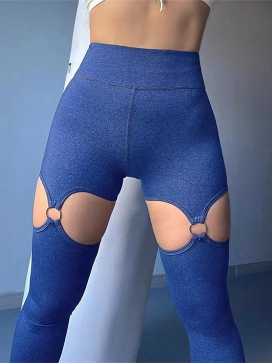 Unique Cutout High-rise Leggings