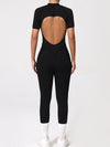 ZASUWA Female Sexy Backless Zipper Scrunch Bum Jumpsuit