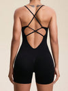 ZASUWA Female Backless Scrunch Bum Seamless Romper