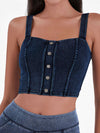 ZASUWA Female Denim Button Tank