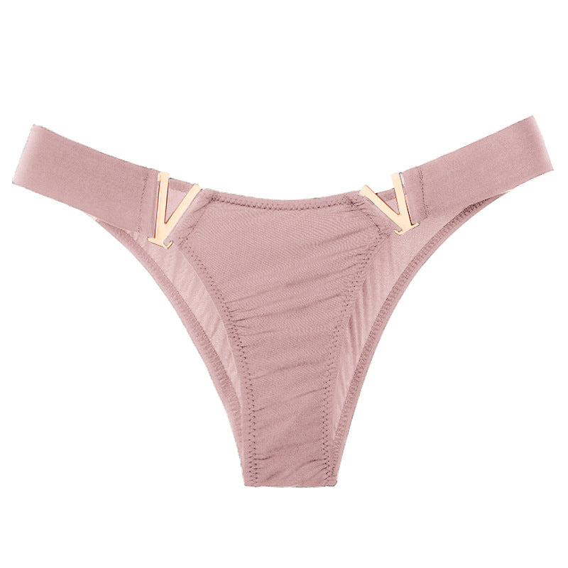 V Letter Solid Color Underwear