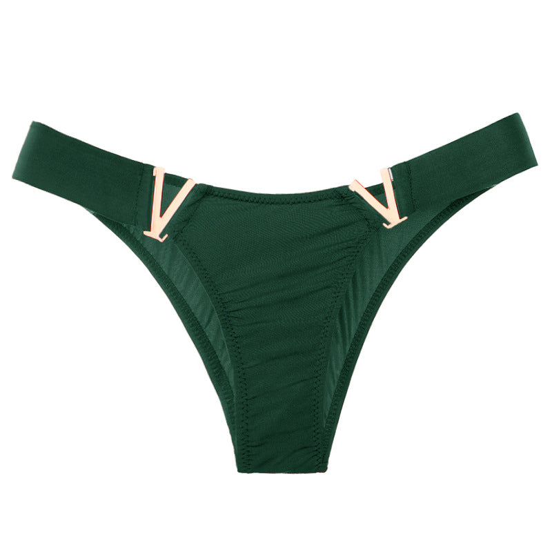 V Letter Solid Color Underwear