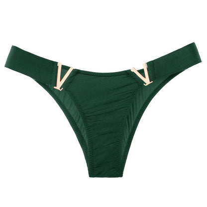 V Letter Solid Color Underwear