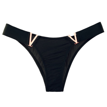 V Letter Solid Color Underwear