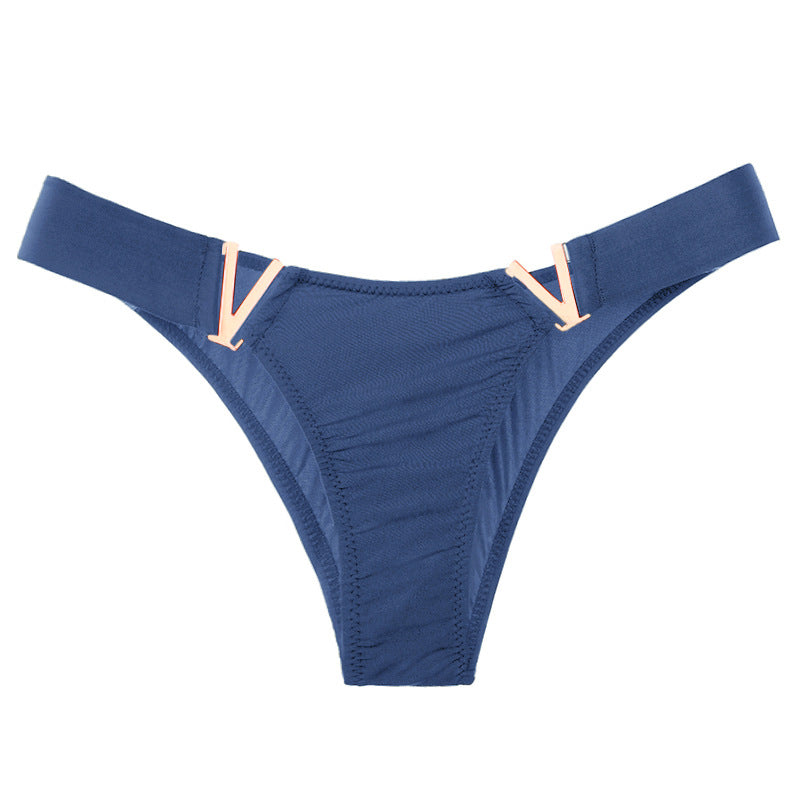 V Letter Solid Color Underwear