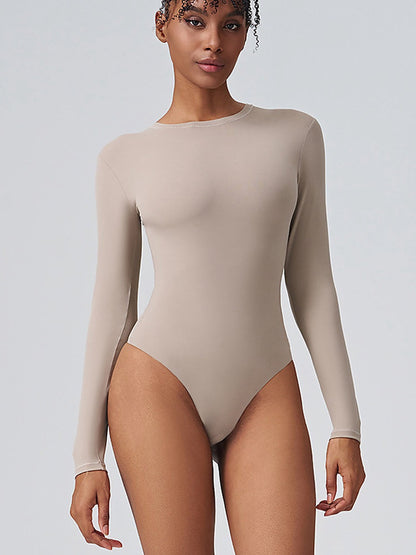 Sculpting Long Sleeve Crew Neck Bodysuit
