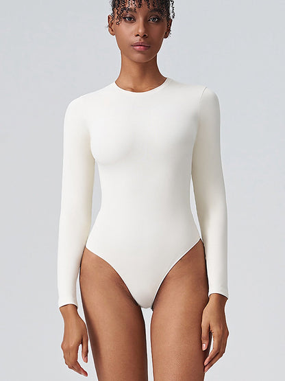 Sculpting Long Sleeve Crew Neck Bodysuit