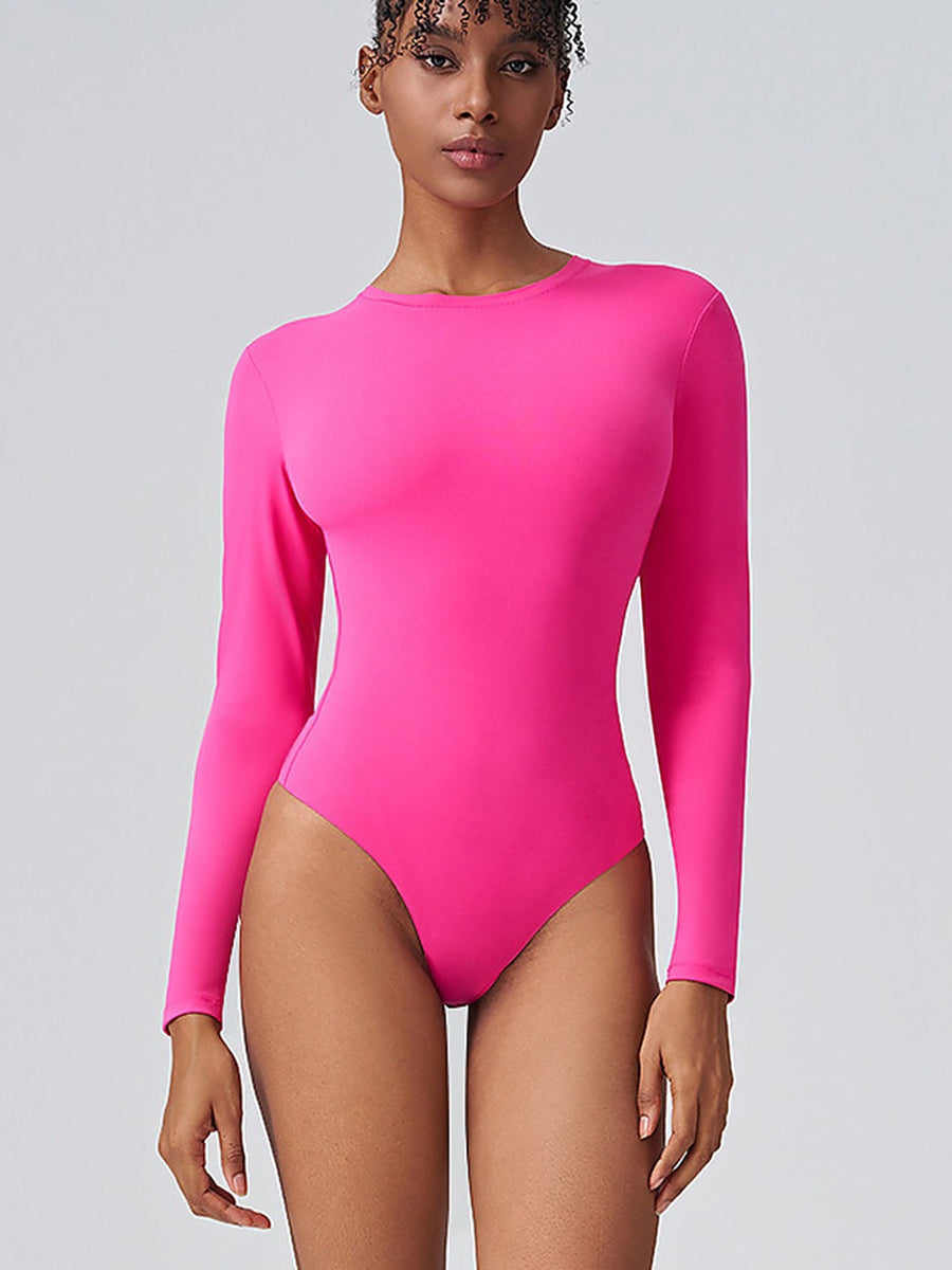 Sculpting Long Sleeve Crew Neck Bodysuit