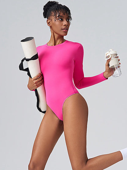 Sculpting Long Sleeve Crew Neck Bodysuit