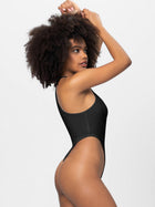 High Neck Ribbed Thong Bodysuit